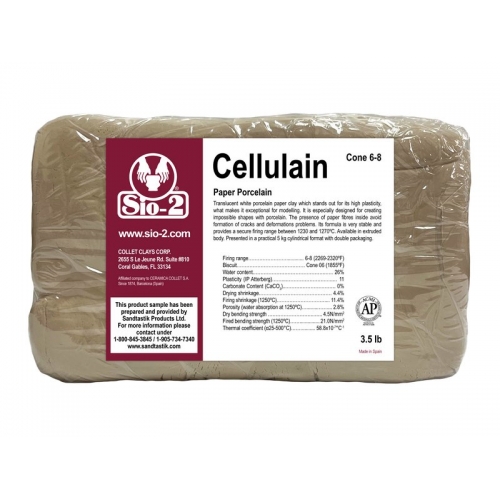 SIO-2® Cellulain - Paper Porcelain, 3.5 lb Sample